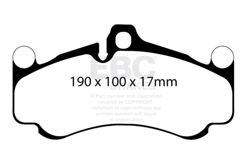 Porsche 911 Brake Pads - Front - EBC - Redstuff - 3.8L - `10-`12