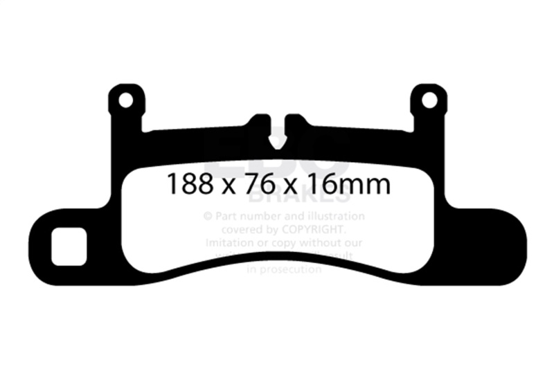 Porsche 911 Brake Pads - Rear - EBC - Redstuff - 3.4L - `12-`15
