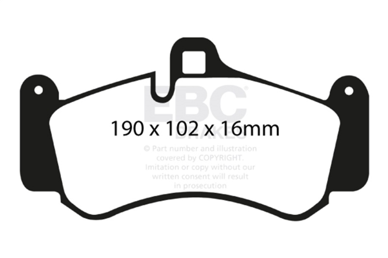 Porsche 911 Brake Pads - Front - EBC - Yellowstuff - 3.6L Twin Turbo - `01-`03
