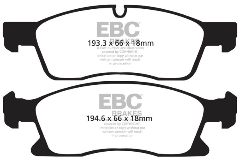 Jeep Grand Cherokee - EBC Yellowstuff Brake Pad Sets