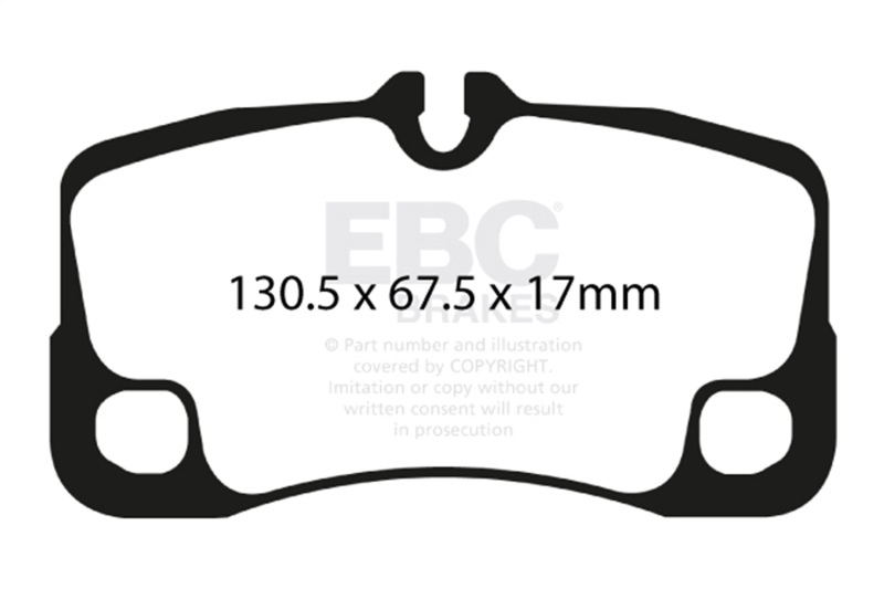 Porsche 911 Brake Pads - Rear - EBC - Yellowstuff - 3.6L - `09-`12