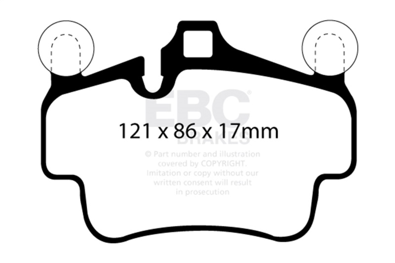 Porsche 911 Brake Pads - Front - EBC - Yellowstuff - 3.6L - `07-`08