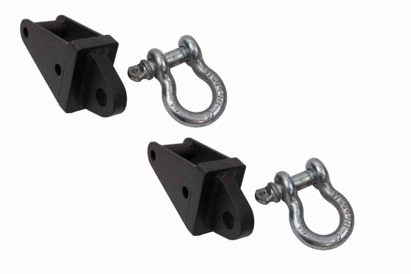 Jeep Wrangler JK D-Ring Frame Mounts - Rear - Fishbone Offroad - Black - `07-`18