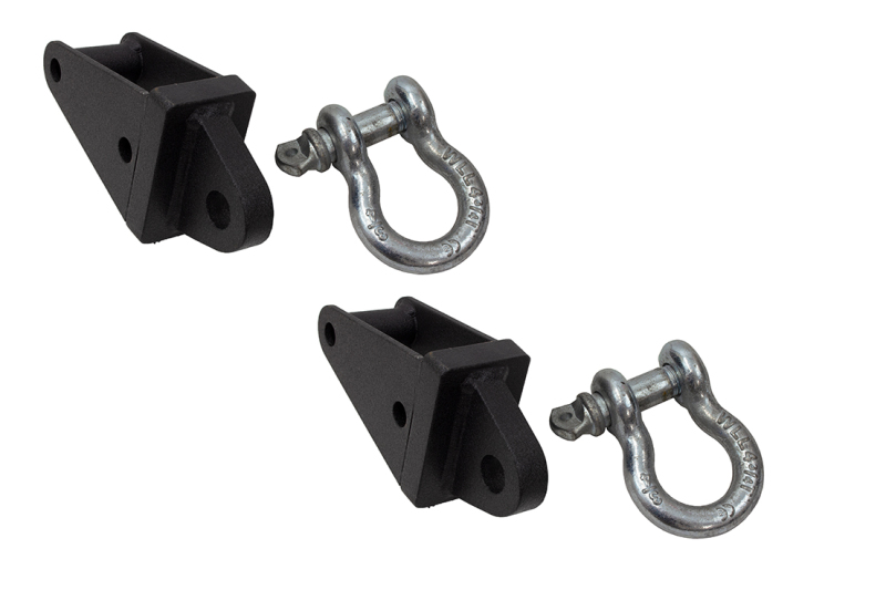 Jeep Wrangler JK D-Ring Frame Mounts - Rear - Fishbone Offroad - Black - `07-`18