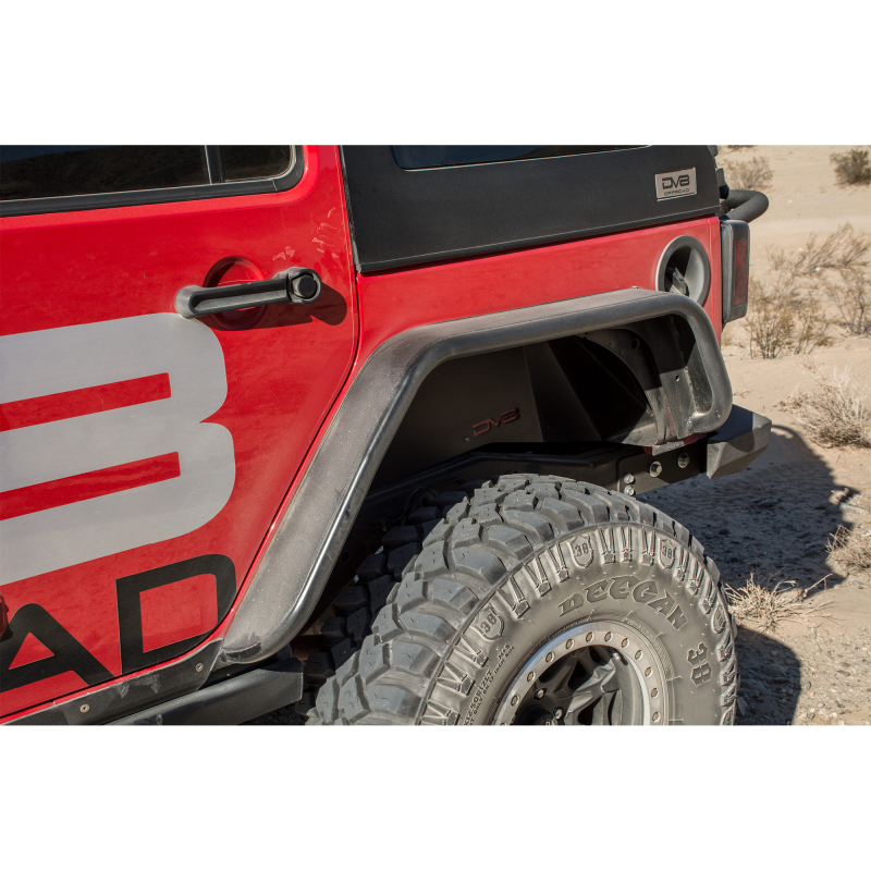 Jeep Wrangler JK Flat Fenders - Front + Rear - DV8 Offroad - Gloss Black - `07-`18