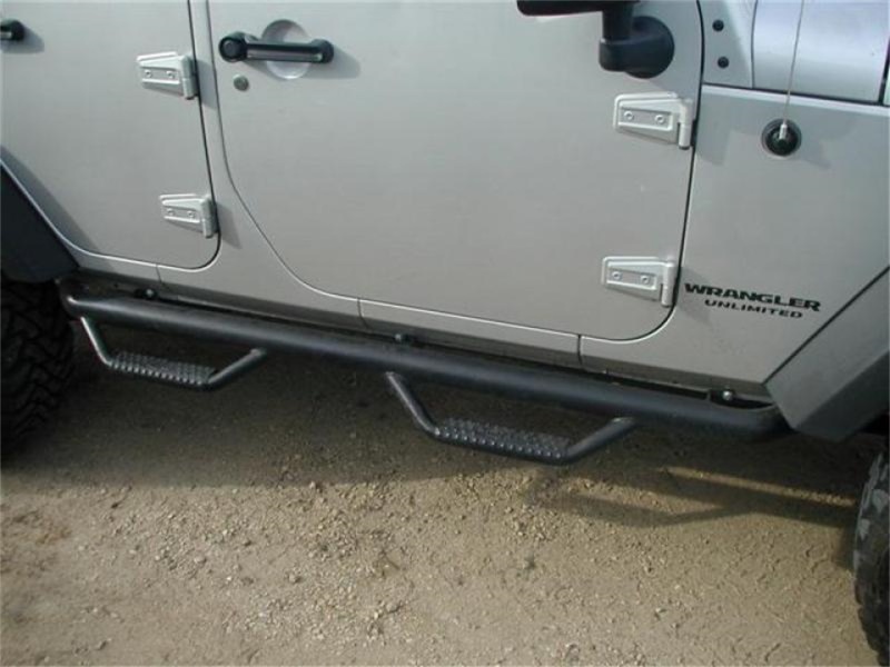 Jeep Wrangler JK Nerf Step Bar - N-Fab - Textured Black - `07-`18