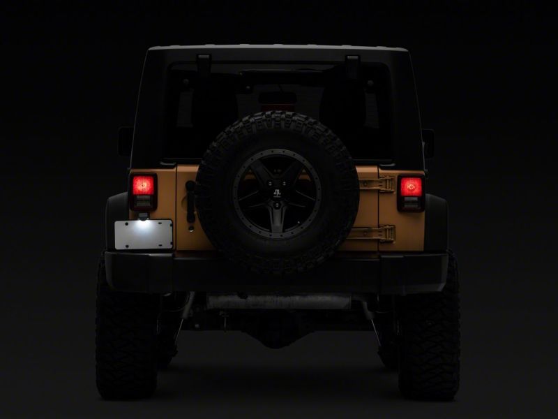 Jeep Wrangler JK License Plate Light - Raxiom - Axial Series LED - Black - `07-`18