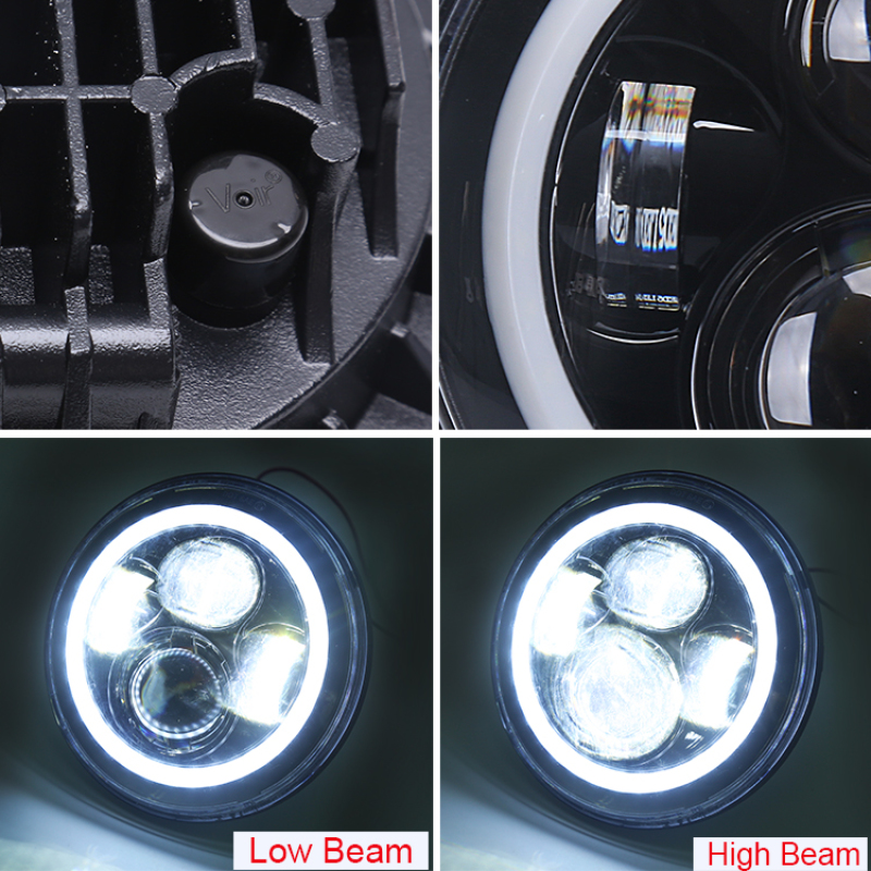 Jeep Wrangler JK LED Headlights - Raxiom - RGB Halo - Black - `07-`18
