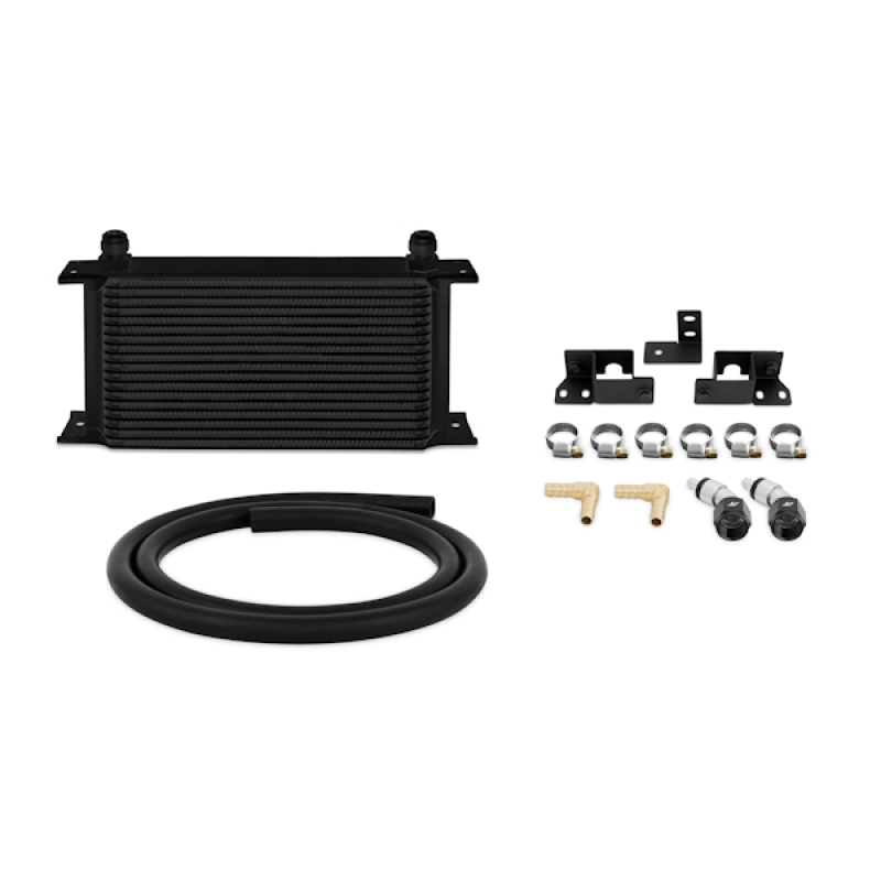 Jeep Wrangler JK Transmission Cooler Kit - Front - Mishimoto - 19-row - Black - 3.8L - `07-`11