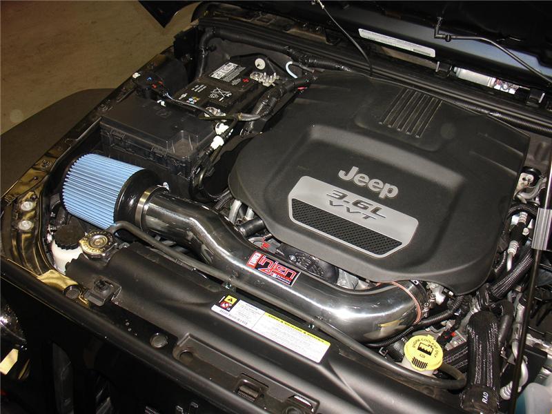 Jeep Wrangler JK Power-Flow Intake - Injen - Short Ram - Polished - 3.6L V6 - `12-`18