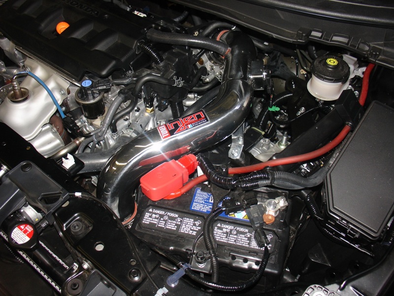 Honda Civic Performance Air Intake - Injen - Tuned Air Intake w/ MR Tech/Web Nano-Fiber Dry Filter - Black - 1.8L - `12-`15