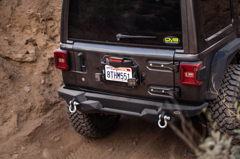 Jeep Wrangler JL Spare Tire Delete Kit - DV8 Offroad - With Light Mounts - `18-`22