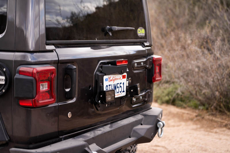 Jeep Wrangler JL Spare Tire Delete Kit - DV8 Offroad - With Light Mounts - `18-`22
