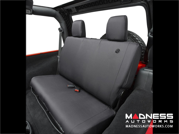 Jeep Wrangler Rear Seat Covers by Bestop - Black Diamond (2 door)