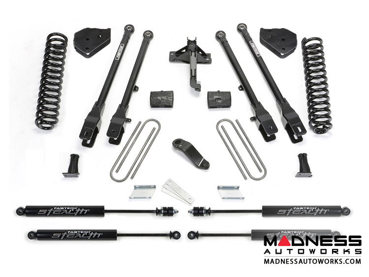 Ford F 250/ 350 4" 4 Link System w/ Stealth Shocks by Fabtech (2017) 4WD