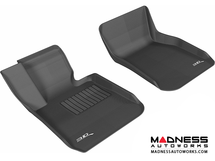 BMW 3 Series (F30) Floor Mats (Set of 2) - Front - Black by 3D 