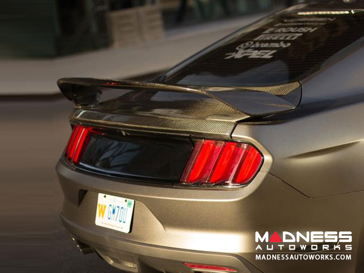 Ford Mustang Rear Spoiler by Anderson Composites - Carbon Fiber - GT350r Style - Type GR