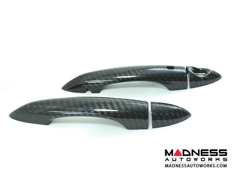 Set 4 Copri Maniglie In ABS Stile Carbonio Per Alfa Romeo Giulia 2017-2020 - Adesivo, Facile Installazione