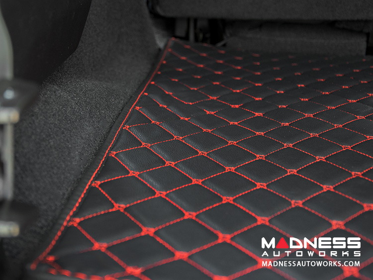 FHJBP Car Cargo Liner Compatible For Jeep Wrangler 2018-2021-Newest 2 Door Model Full Coverage Protection Trunk Mat (Black W/Gold Stitching 8 thumbnail image